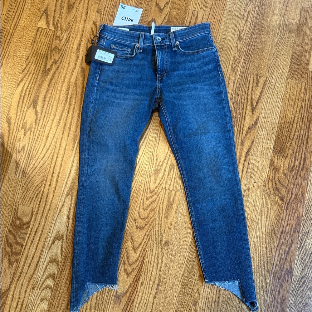 Rag & Bone Hampton Cate midrise ankle skinny jeans